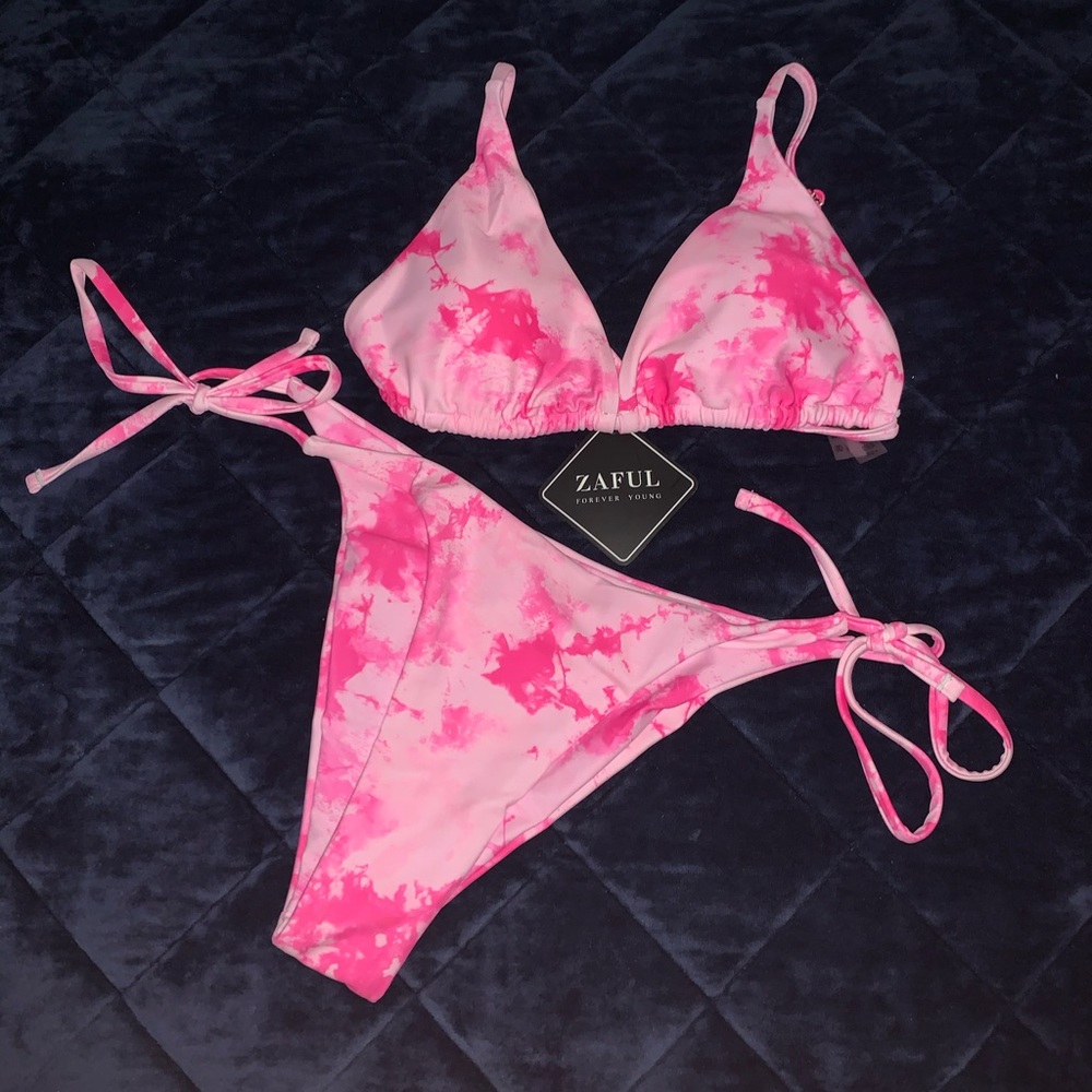 Super cute pink tie dye bikini